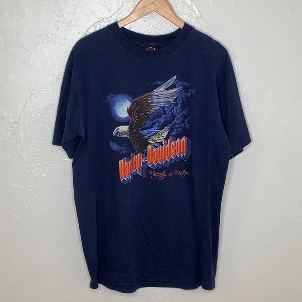 Harley Davidson Majestic in Motion Eagle Cajun SS t shirt size XL EUC